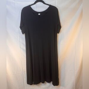 Old Navy Classic Black Tunic Dress Short Sleeve Size XL